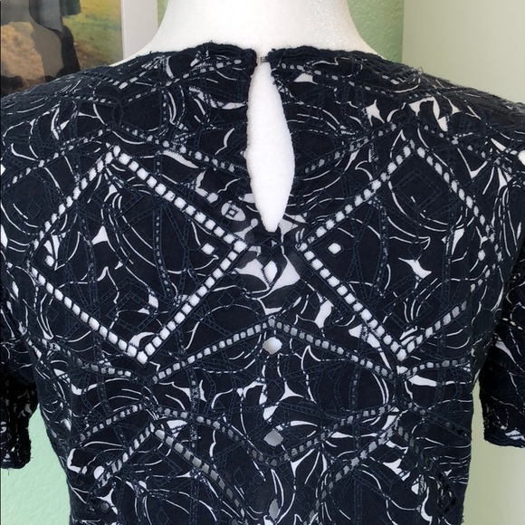 J. Crew Blue Eyelet Blouse - Picture 6 of 8